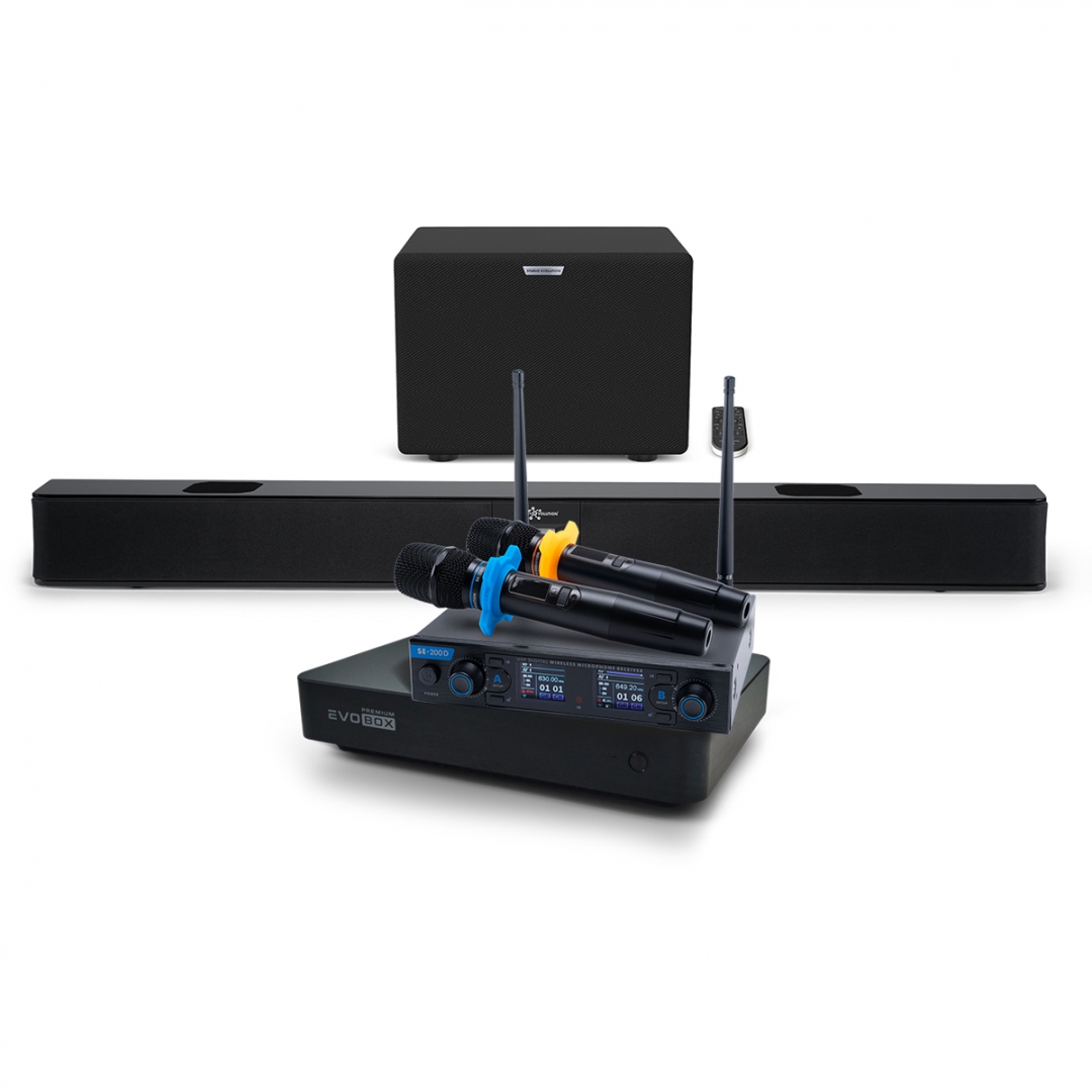 Hi-End караоке-система EVOBOX Premium + EvoSoundBar (саундбар с караоке) в Лакинске