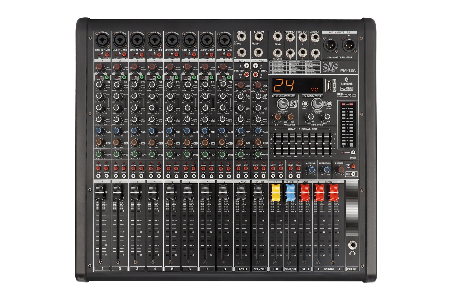 SVS Audiotechnik mixers PM-12A Активный аналоговый микшерный пульт, 12-канальный в Лакинске